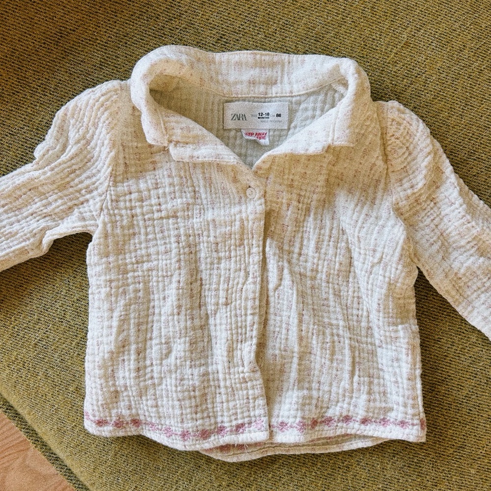 Baby linen button up